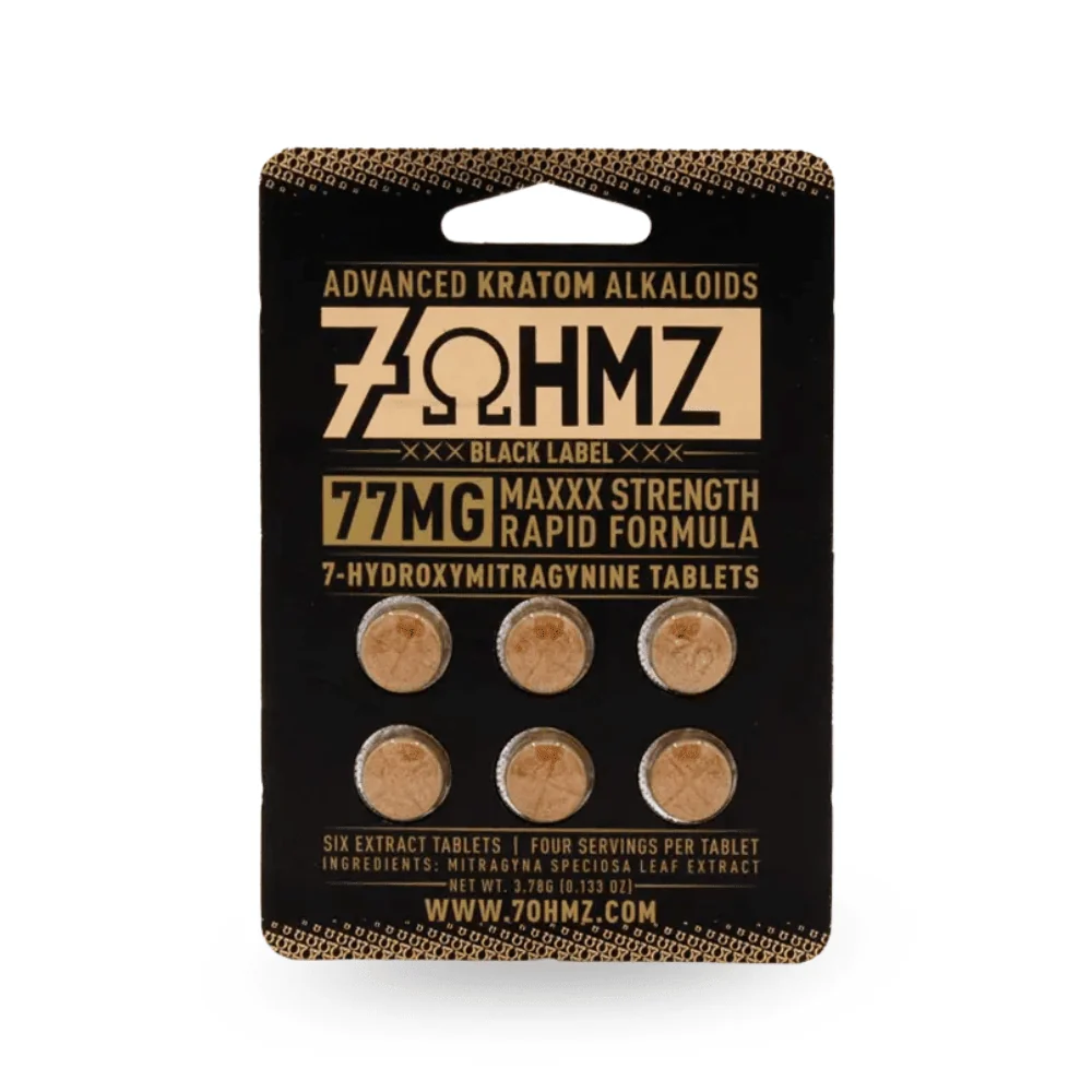 77OHMZ, 7-OH tablets, maxxx strength, 7-hydroxymitragynine, high potency kratom, wholesale kratom, bulk 7-OH, retail display box, lab tested botanical, premium alkaloid tablets, kratom display box, botanical extracts